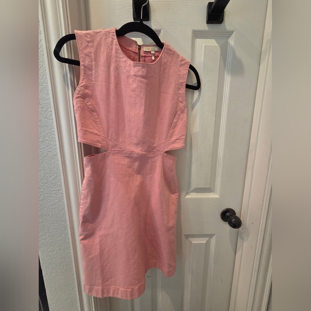 Maje Pink Sheath Sleeveless Dress
